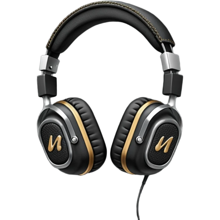 Icon of headphones with square ear pads in the Marshall style. emoji