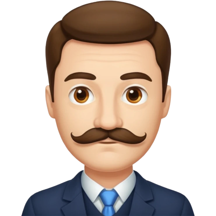 un uomo baffuto spocchioso emoji