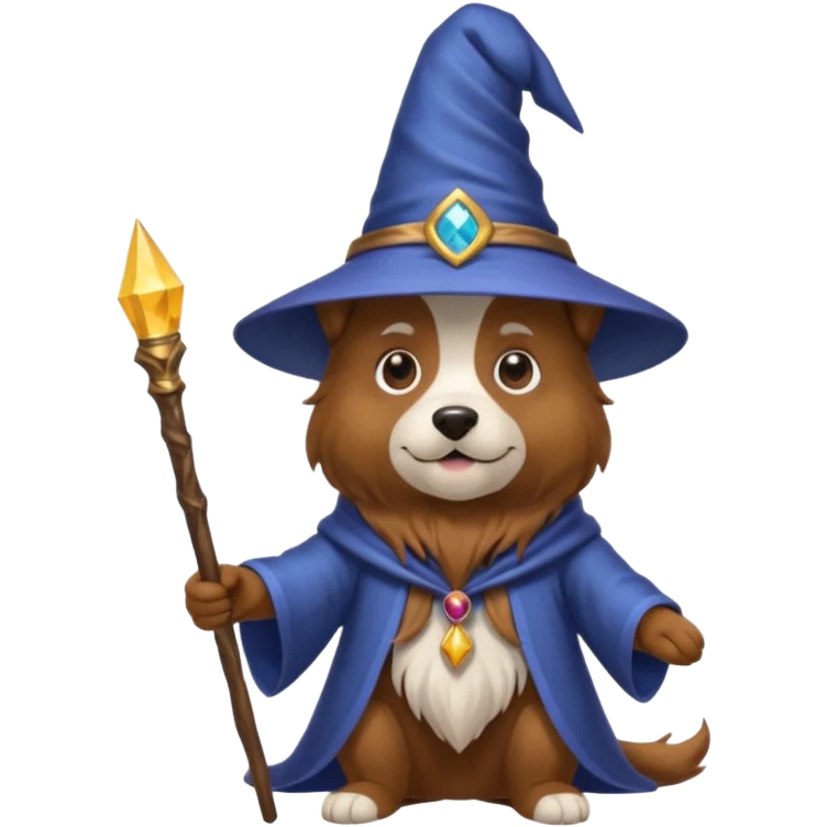 Dog wizard emoji