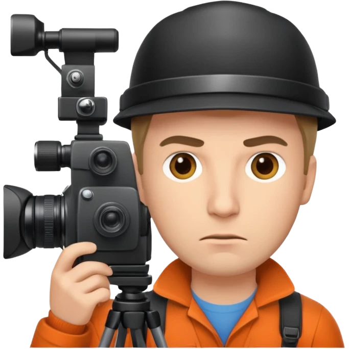 newsroom, cameraman emoji