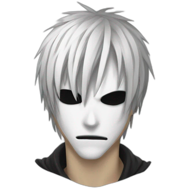 L Death Note, white face, black hair emoji