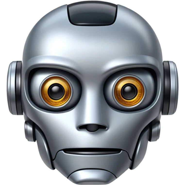 Create a robot face from I, robot emoji