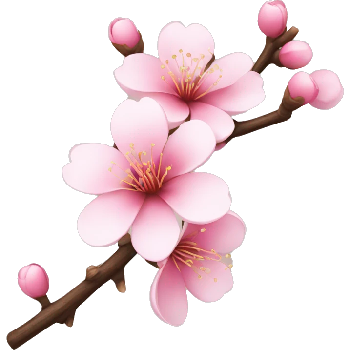 Japanese cherry blossom on branch  emoji