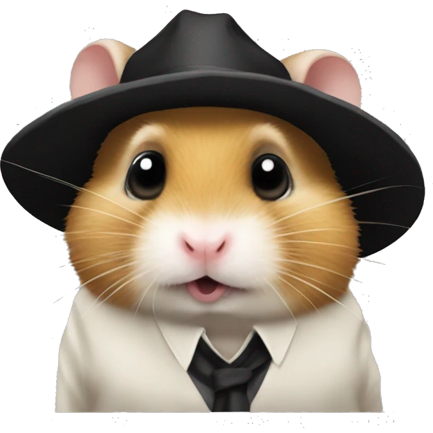Gangster hamster emoji