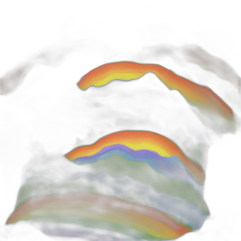 Small Hill in rainbow pride colours  emoji