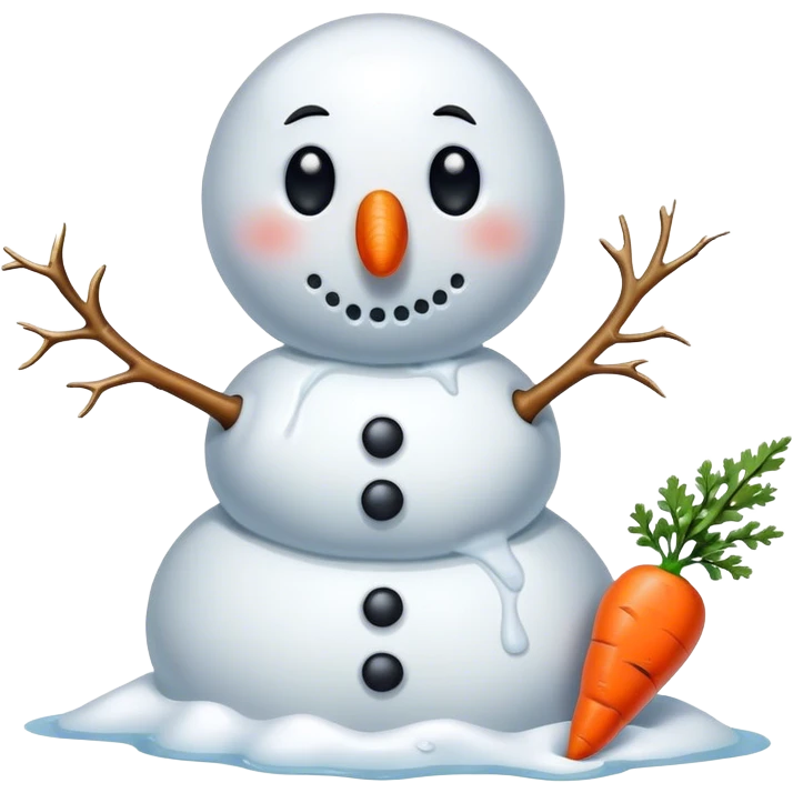Melting snowman emoji
