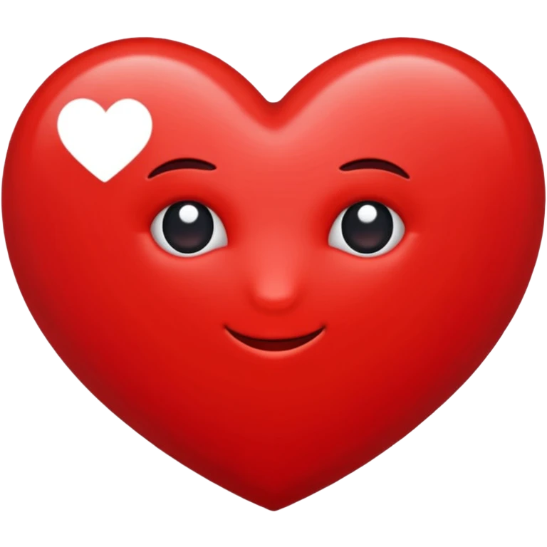 Rotes Herz mit einem c in der Mitte  emoji