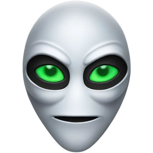 Alien wearing an anonymous mask emoji