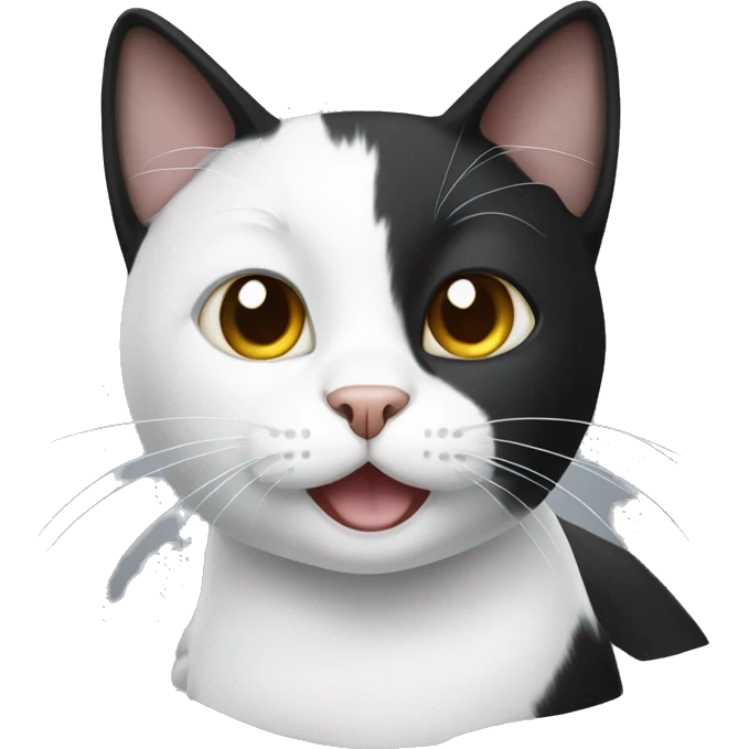 Black and white cat  emoji