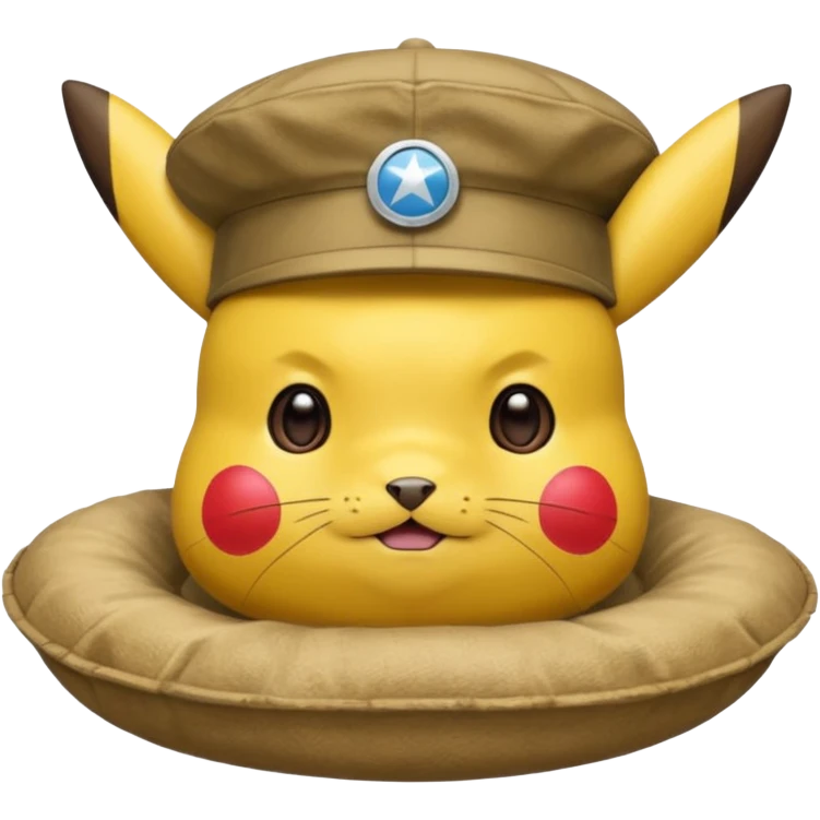 génère moi un Pikachu avec des papillotes et une kippa emoji
