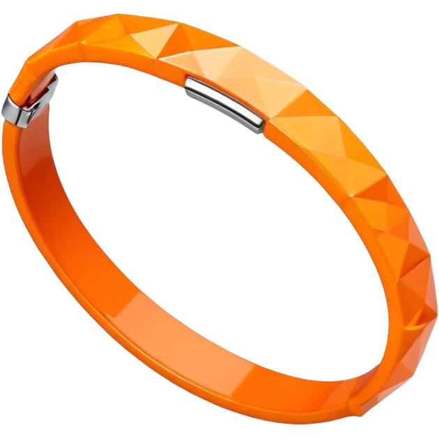 low poly orange bracelet  emoji