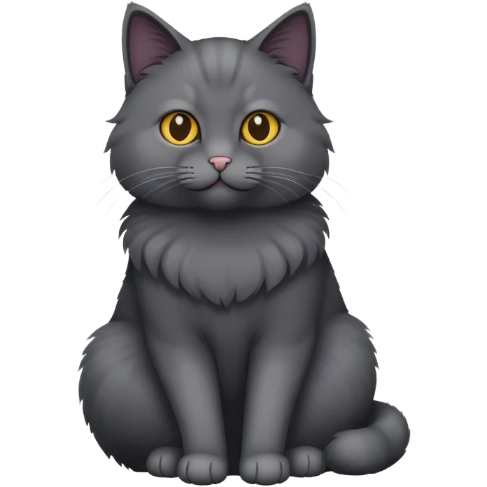 dark gray cat emoji