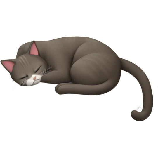 Cat taking a nap emoji