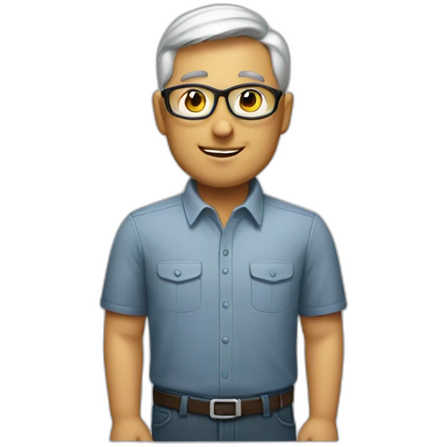 A retiring Apple employee emoji
