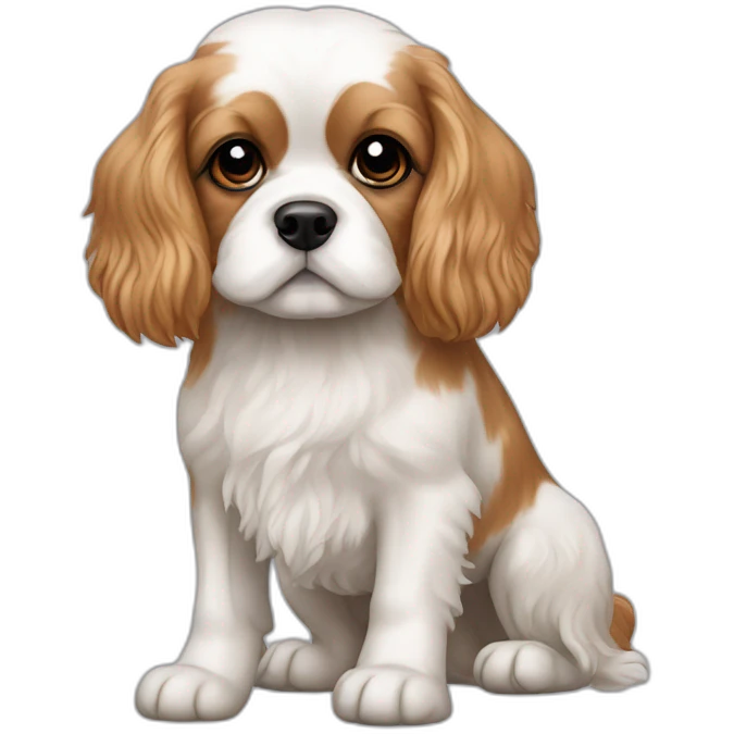 Bichon frise cavalier king Charles spaniel cross emoji