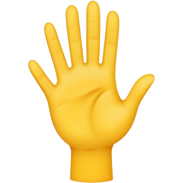 classic yellow emoji character with hand extended forward palm out to indicate no permission emoji