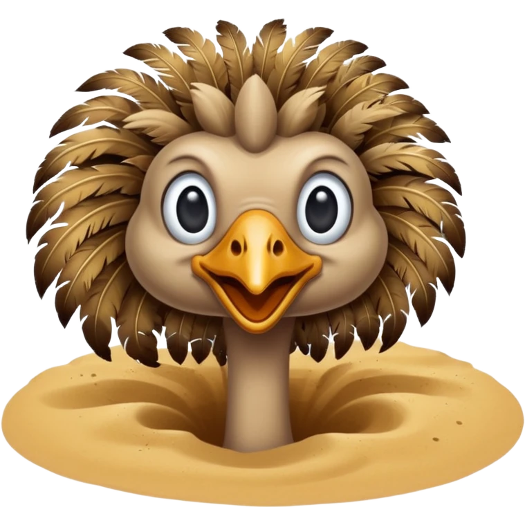 ostrich head in the sand emoji