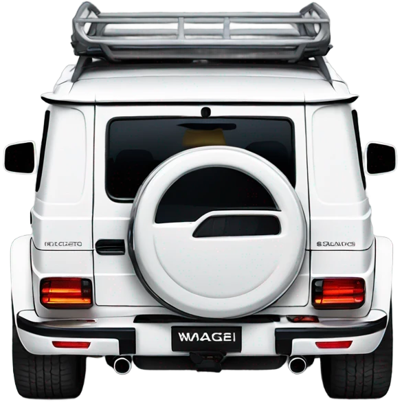 White Mercedes gwagon back emoji