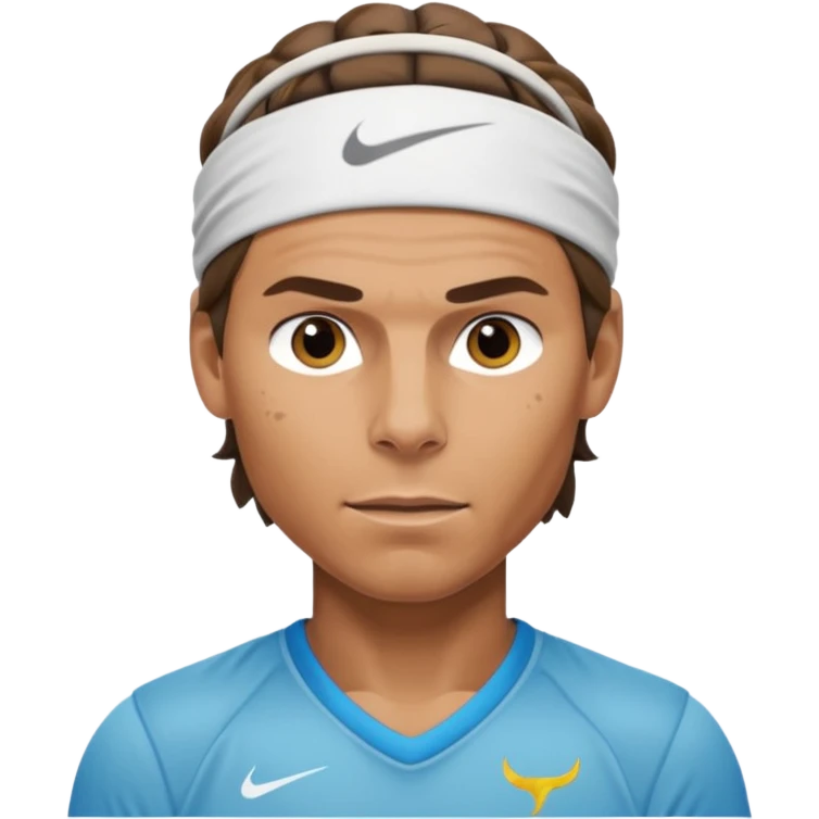 rafael nadal half body with head band,half body emoji