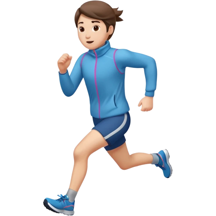 Winter running emoji