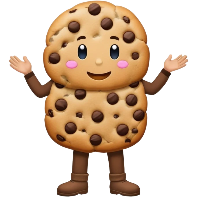 man dressed as a cookie snack emoji