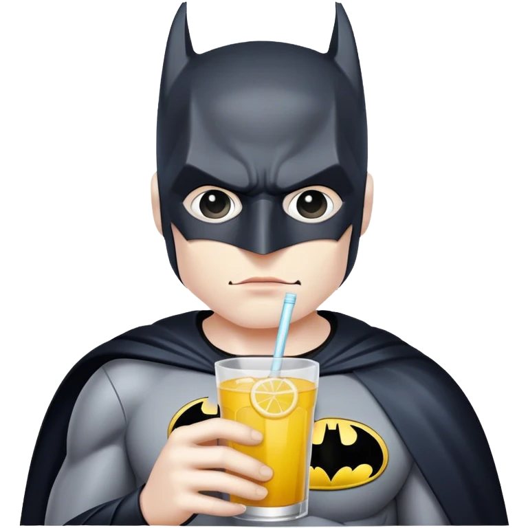 BatMan with a drink  emoji