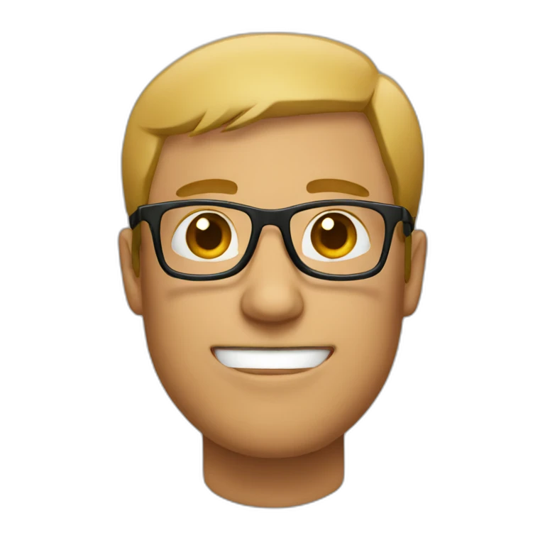 guy with glasses emoji