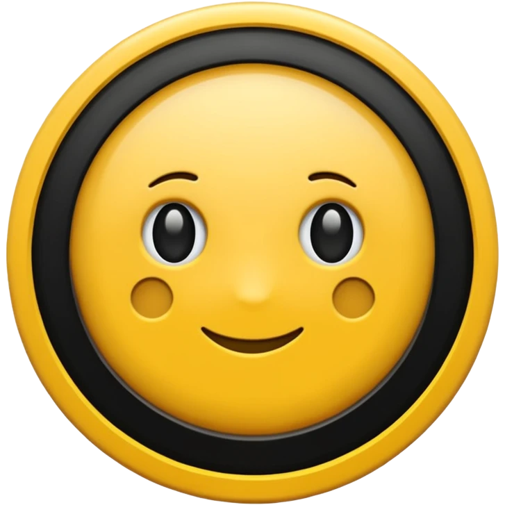 Etoile jaune noir cercle jaune emoji