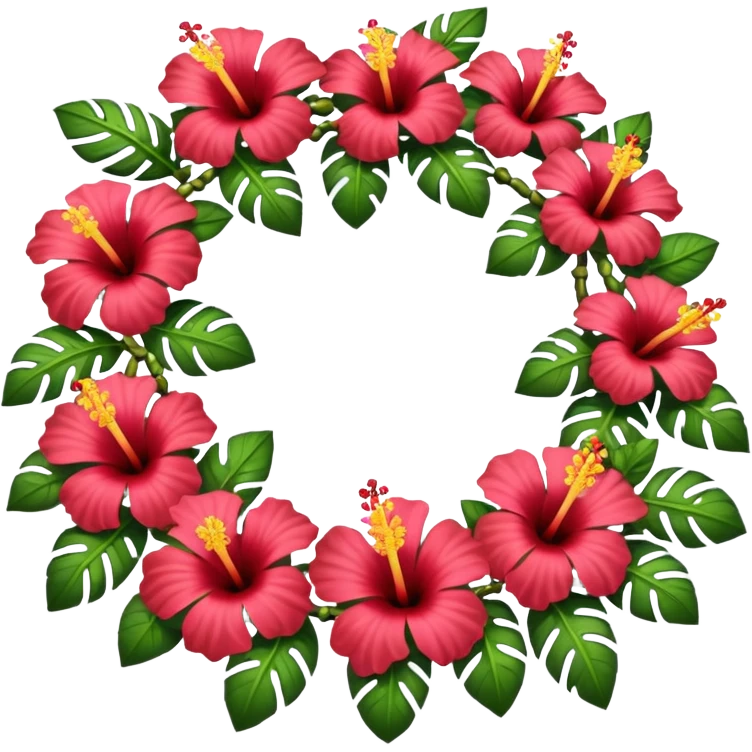 Hibiscus lei emoji
