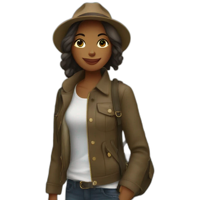 Travel girl in Paris emoji
