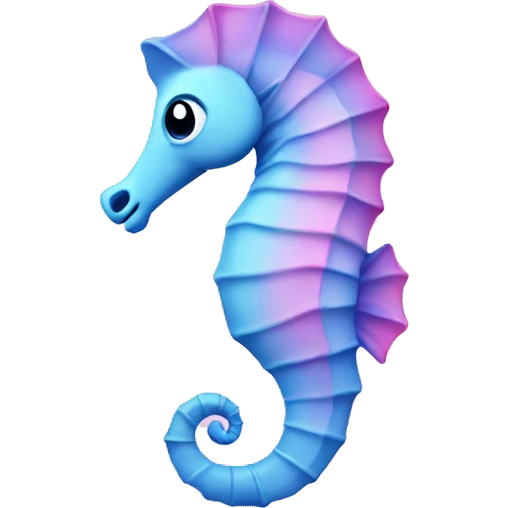 Blue and pink pastel seahorse emoji