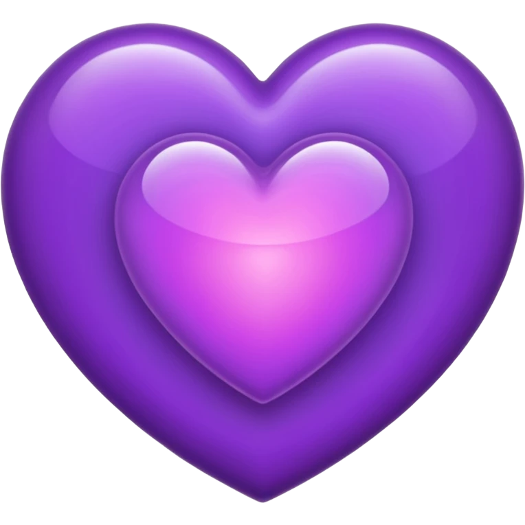 purple heart with a transparent center emoji