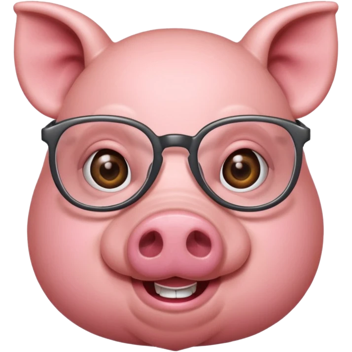 pig with glasses emoji
