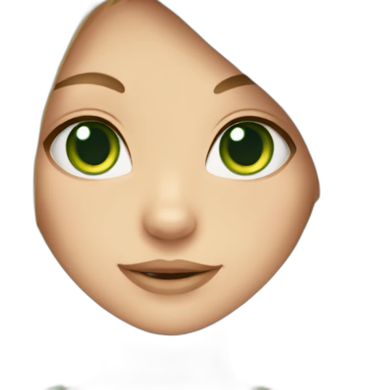 Cat girl with long blonde hair an green eyes emoji