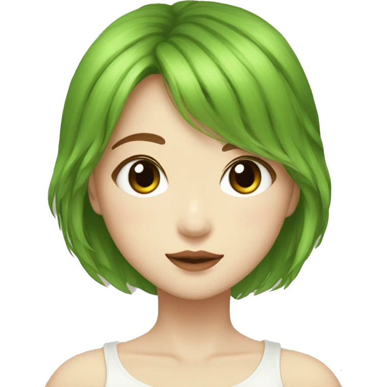Jimin con una chica de ojos verdes y pelo marrón  emoji