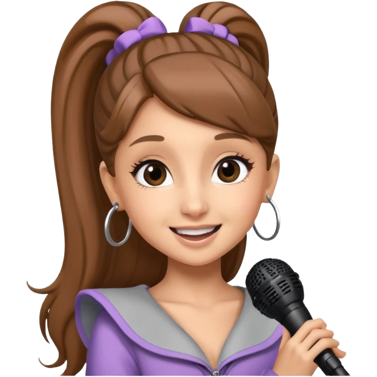 ariana grande with microphone emoji