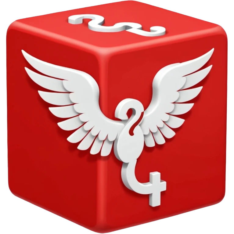 red being the block itself while the white parts are the question marks which are used in all of the lucky blocks, corners, and face. It has 2 white wings on each side like the other Lucky Blocks. It is doing  emoticon: the :3 face. emoji