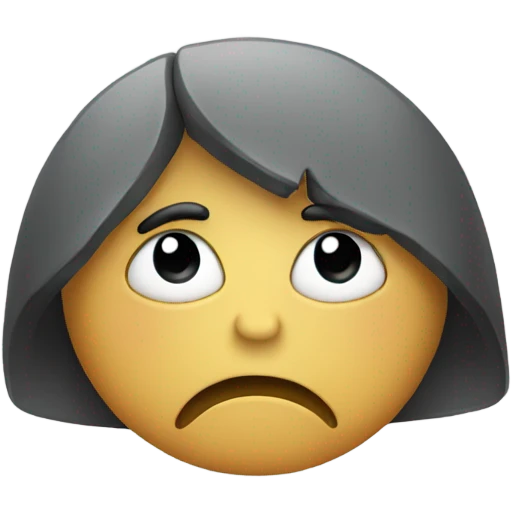 Sad face showing rock  emoji