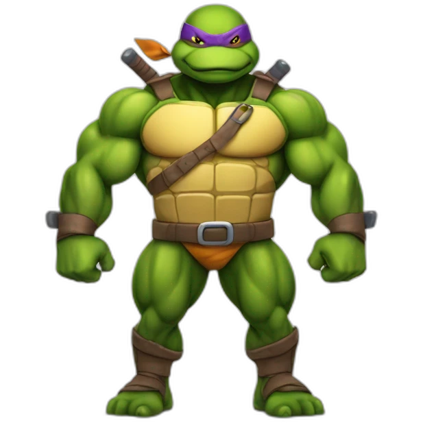 teenage mutant ninja turtle body builder emoji