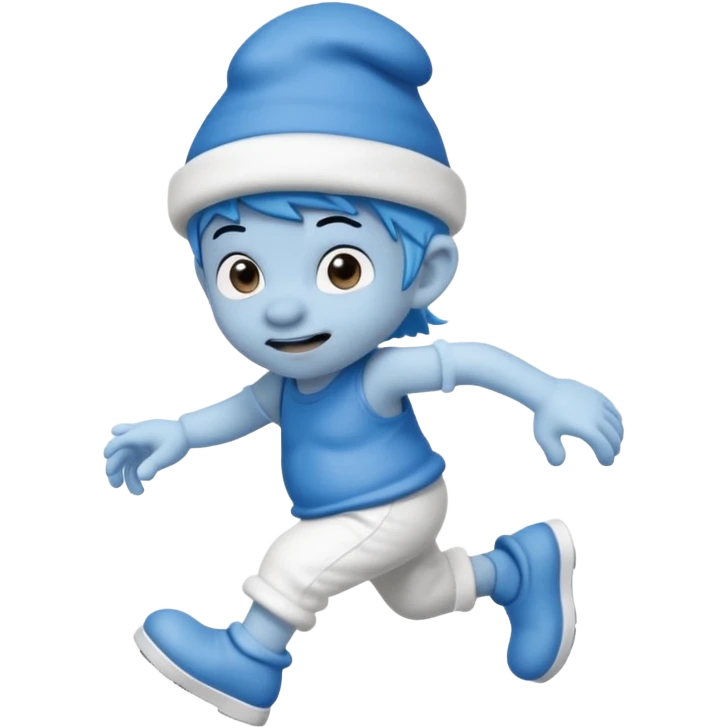 Y a un schtroumpfs il marche il tombe et il se fait un bleu  emoji