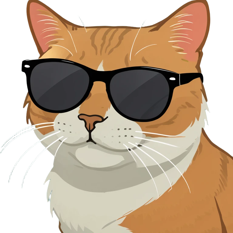 Cat with sunglasses emoji