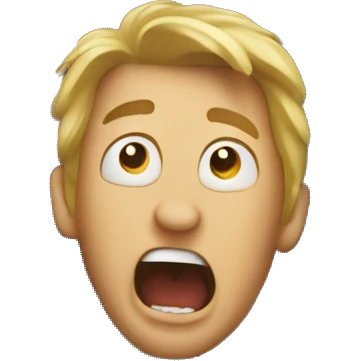 man screaming out of car window emoji