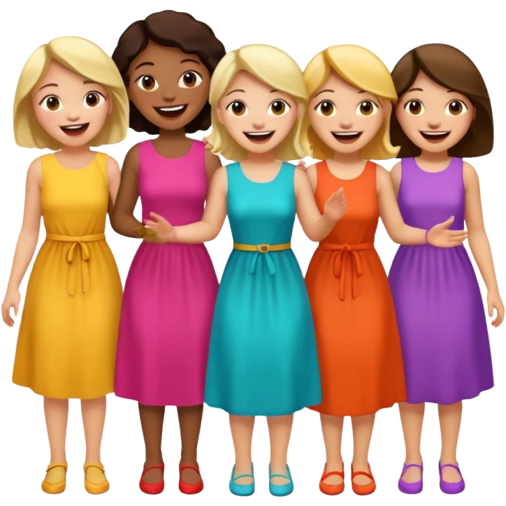 Компанія дівчат 3 emoji