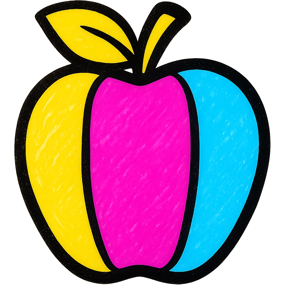 an apple with Mexican flag colors, vibrant, clear, no text emoji