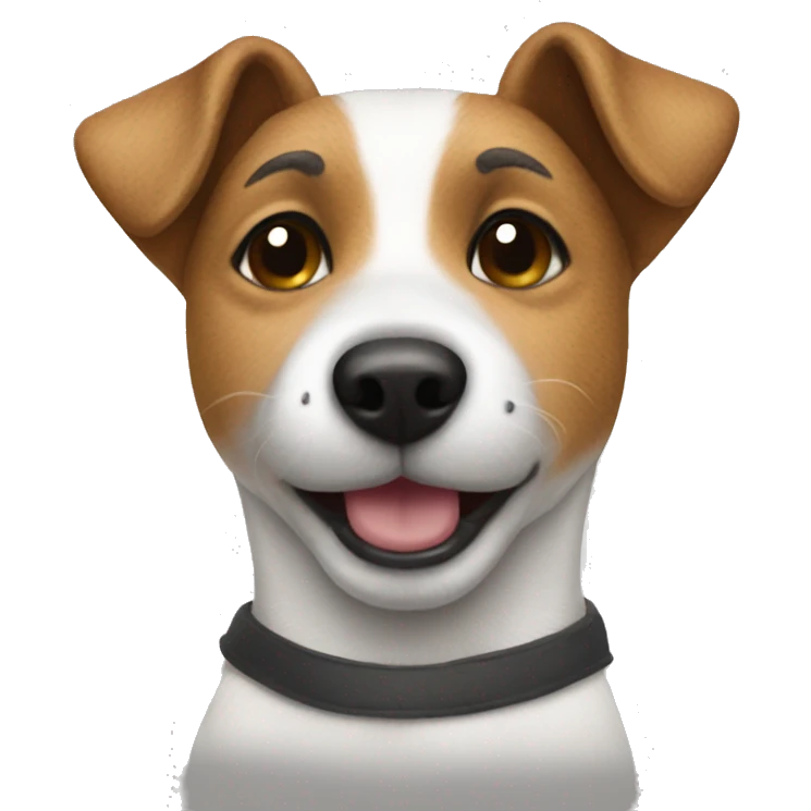 a jack russel wearing a teddy bear costume emoji