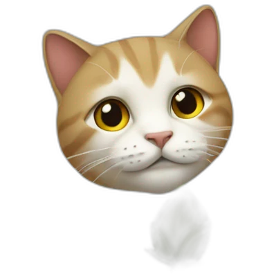 Une fleur avec une tête de chat emoji
