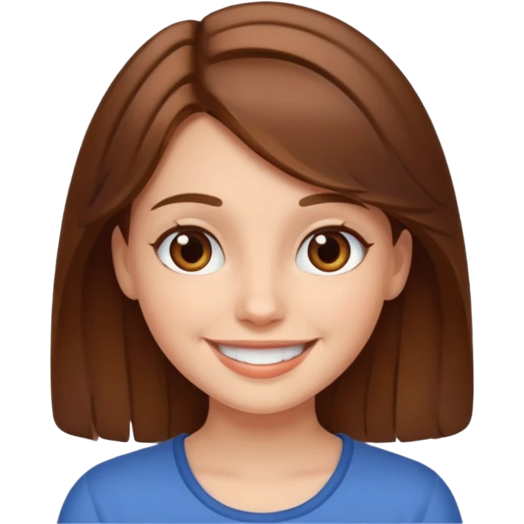 emoji ios brown haired girl portrait emoji