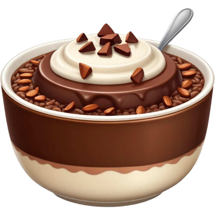 chocolate rice pudding emoji