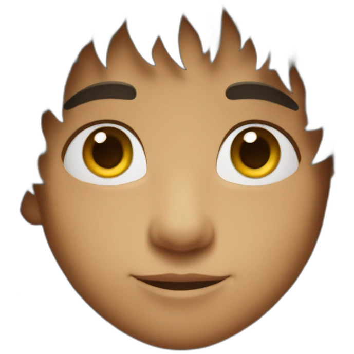mowgli with crop hair and white  emoji