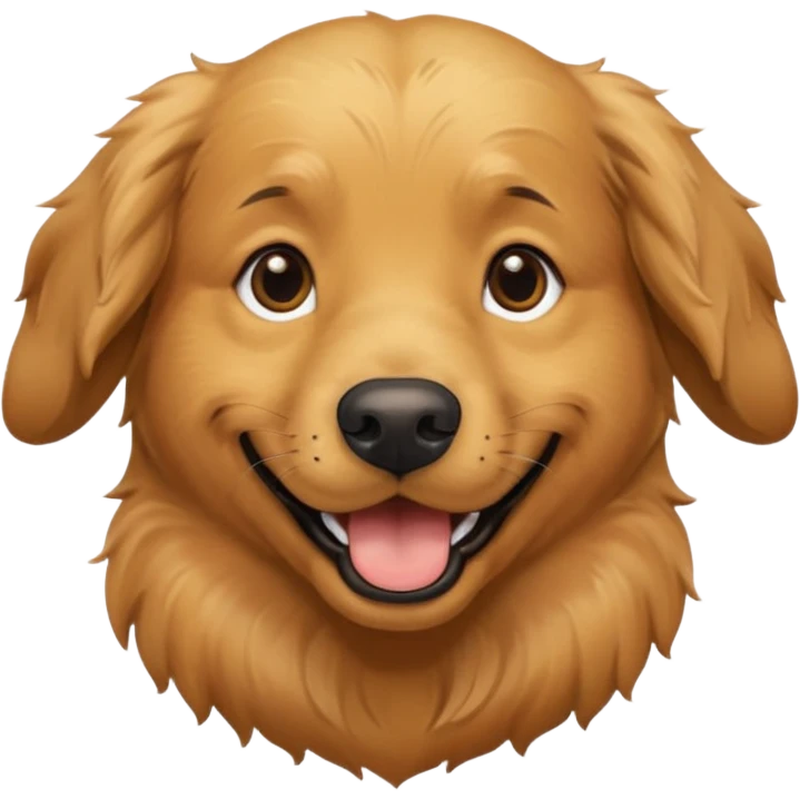 golden retriever with black scubs emoji